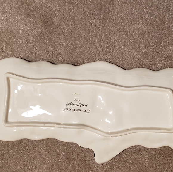 Fitz and Floyd snowman snack therapy plate - Picture 2 of 4